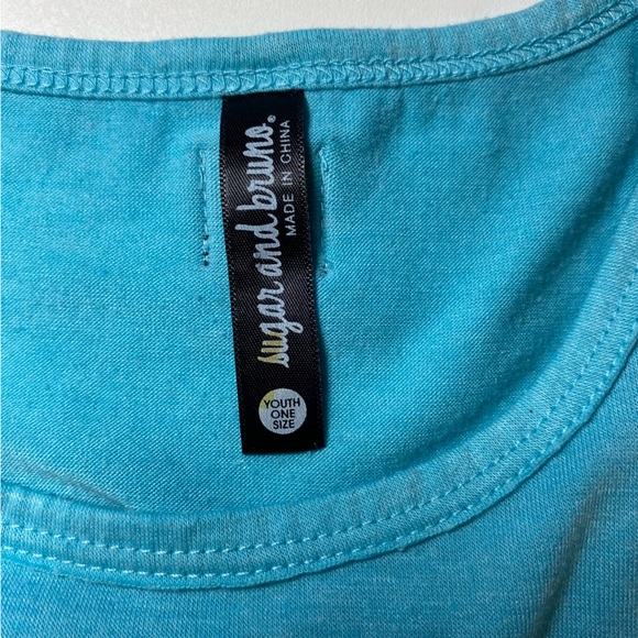 Sugar and Bruno “Everyday I’m Sparklin” Unicorn tank top, youth one size. - Picture 3 of 5